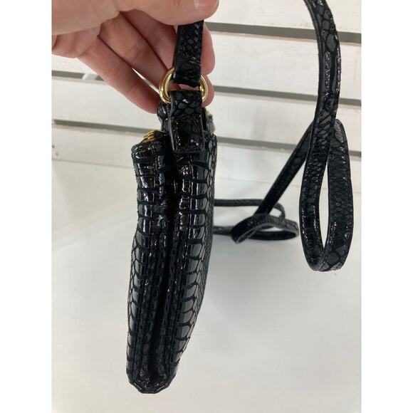 MICHAEL KORS, SMALL BLACK ANIMAL PRINT LEATHER CROSSBOY BAG - Picture 5 of 14